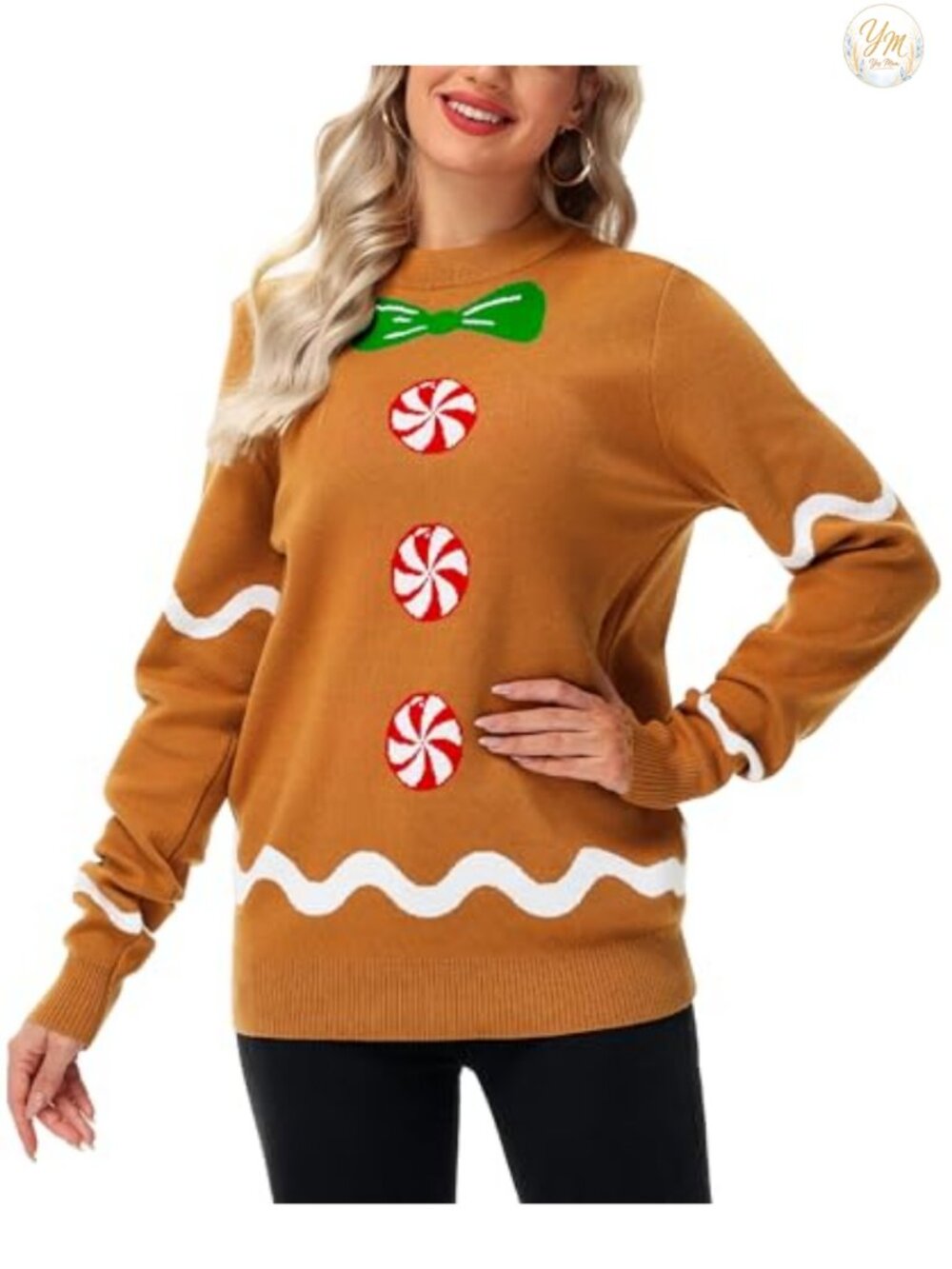 Unisex Ugly Christmas Sweater Knit Pullover Crewneck Holiday Party